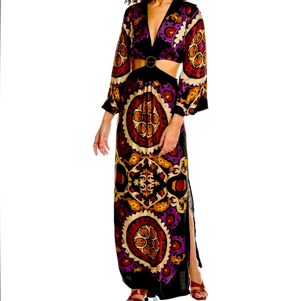 Ba&Sh Falva graphic-print maxi dress